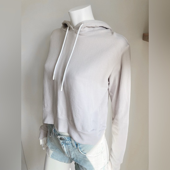 Cotton Citizen Milan Crop Hoodie White Stone - Picture 4 of 4